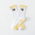 Pilates Grip Socks — Crew Style with Heart Grip