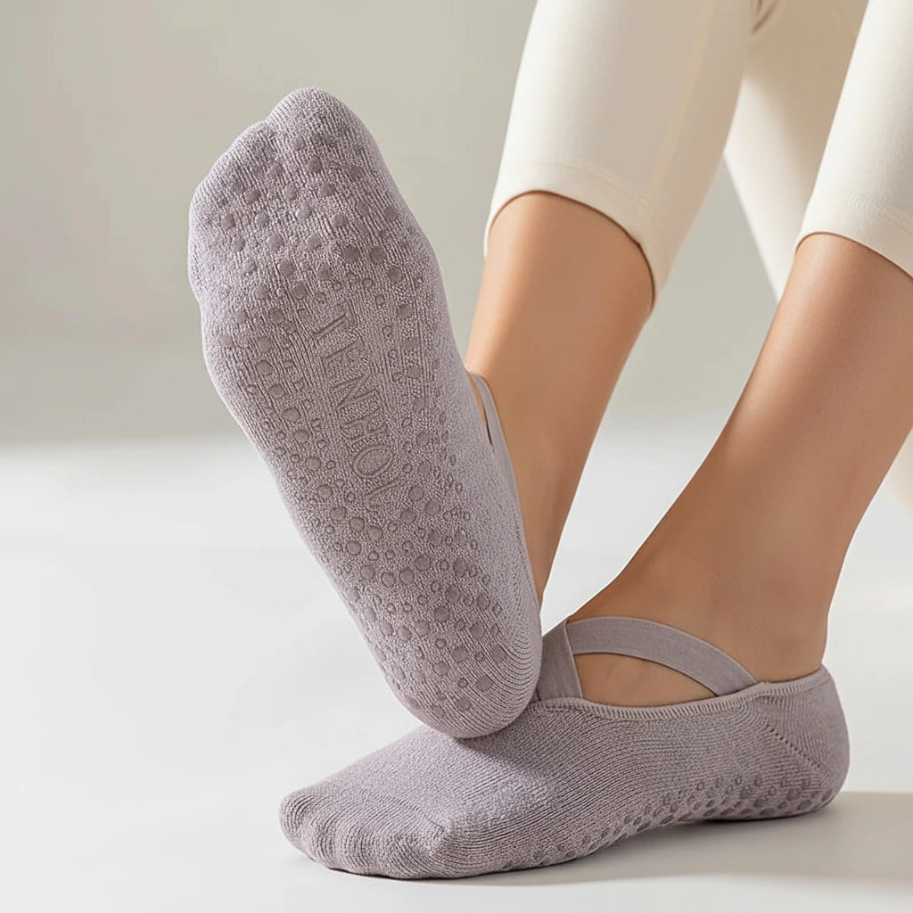 Pilates Grip Socks — Cross Band Style