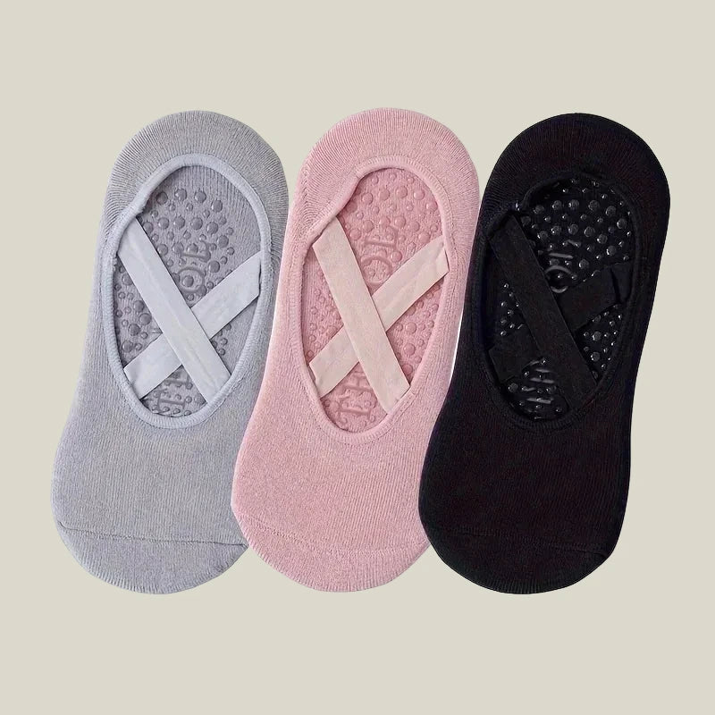 Pilates Grip Socks — Cross Band Style