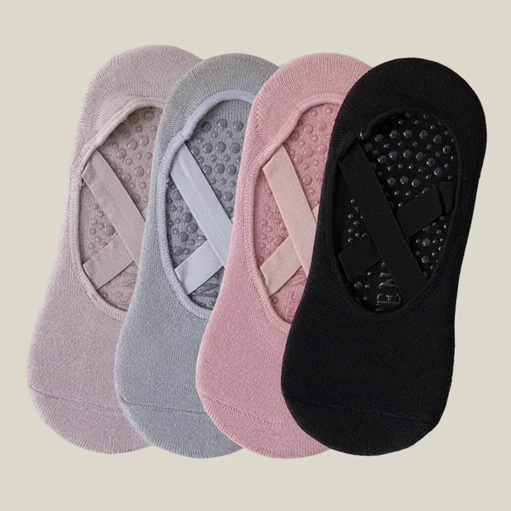 Pilates Grip Socks — Cross Band Style