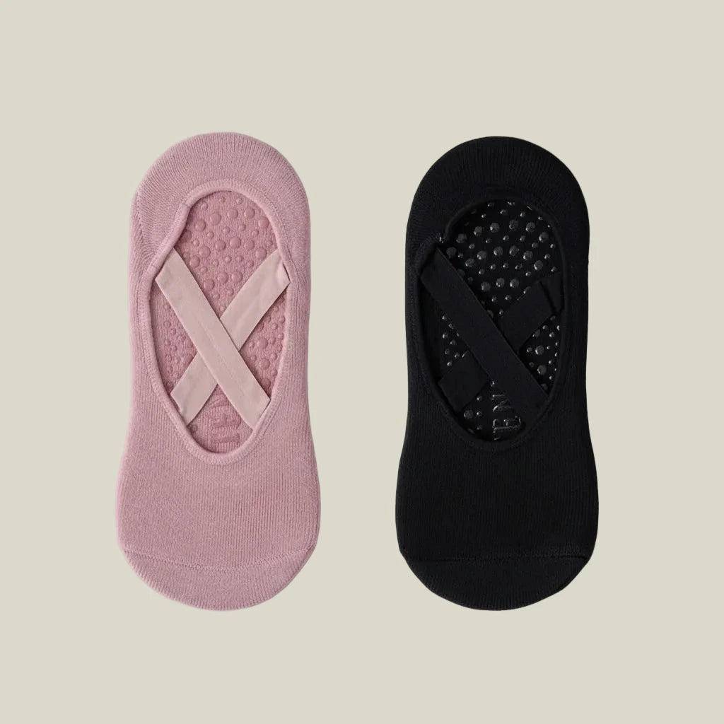 Pilates Grip Socks — Cross Band Style