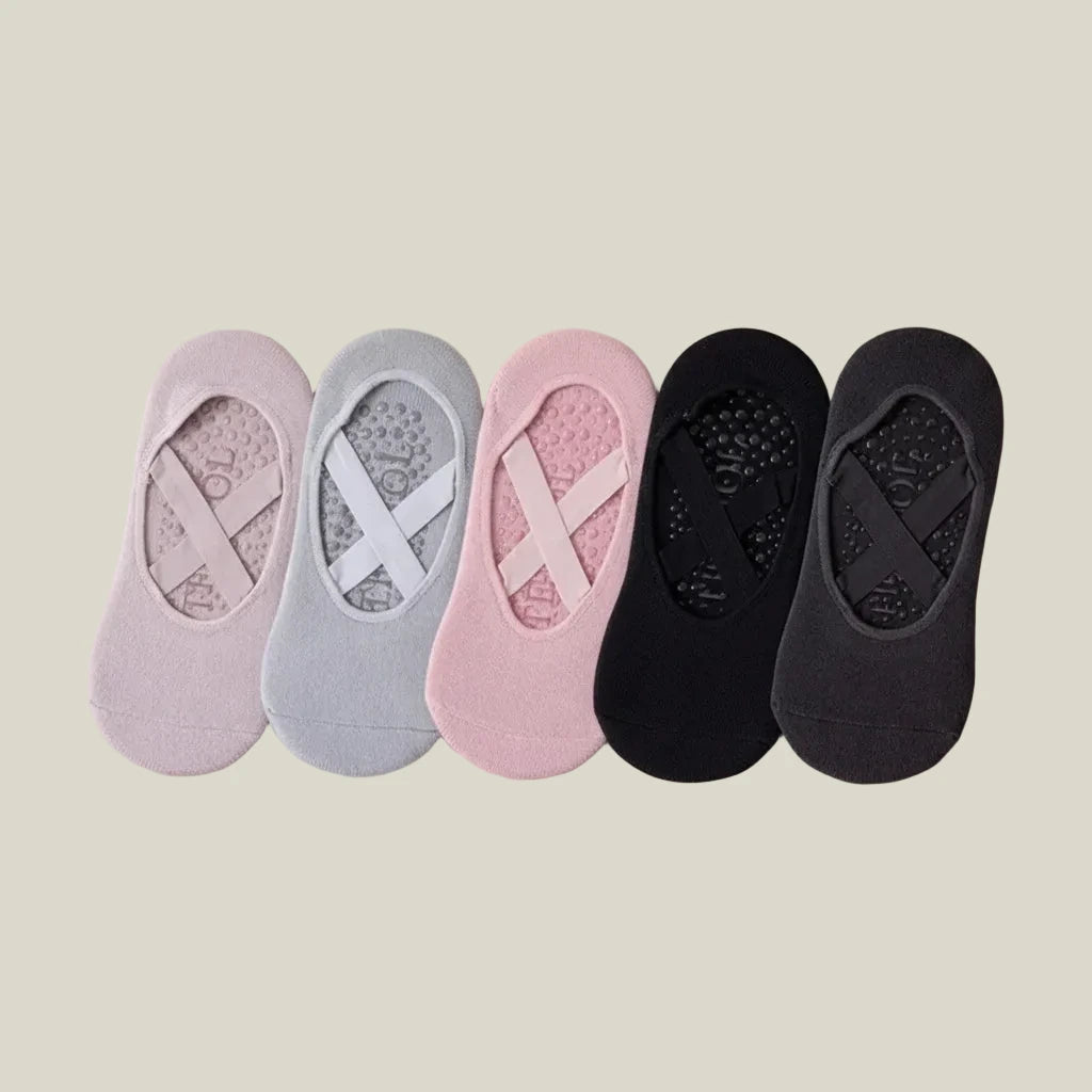 Pilates Grip Socks — Cross Band Style