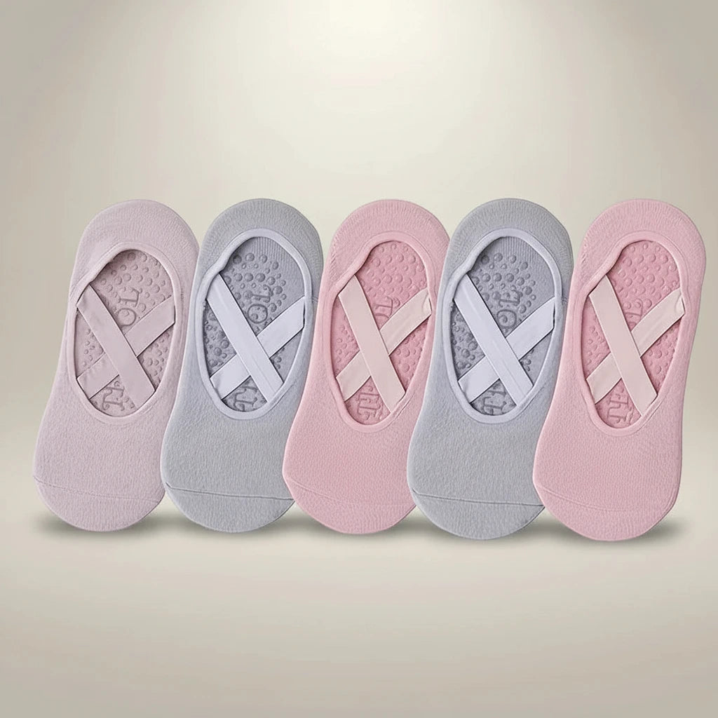 Pilates Grip Socks — Cross Band Style