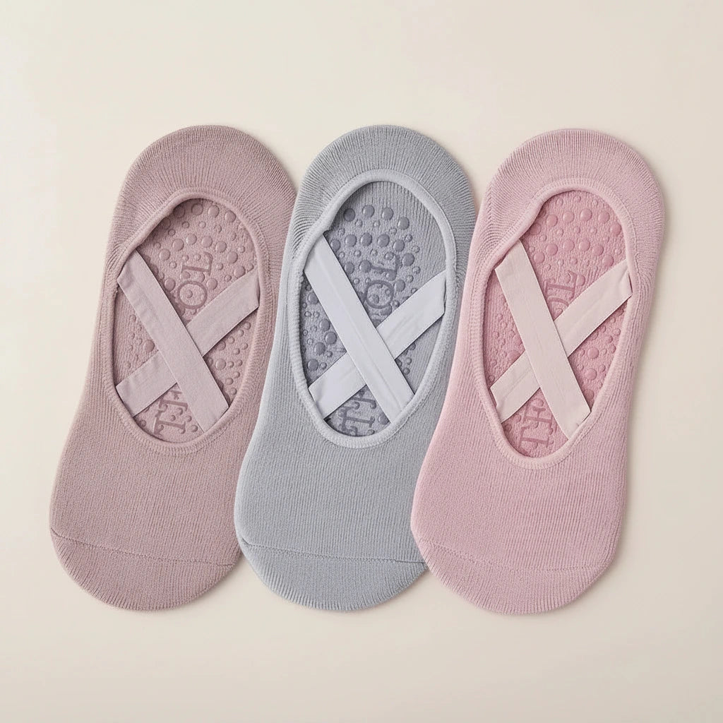Pilates Grip Socks — Cross Band Style