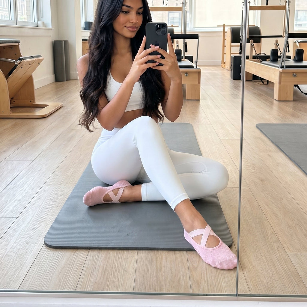 Pilates Grip Socks — Cross Band Style