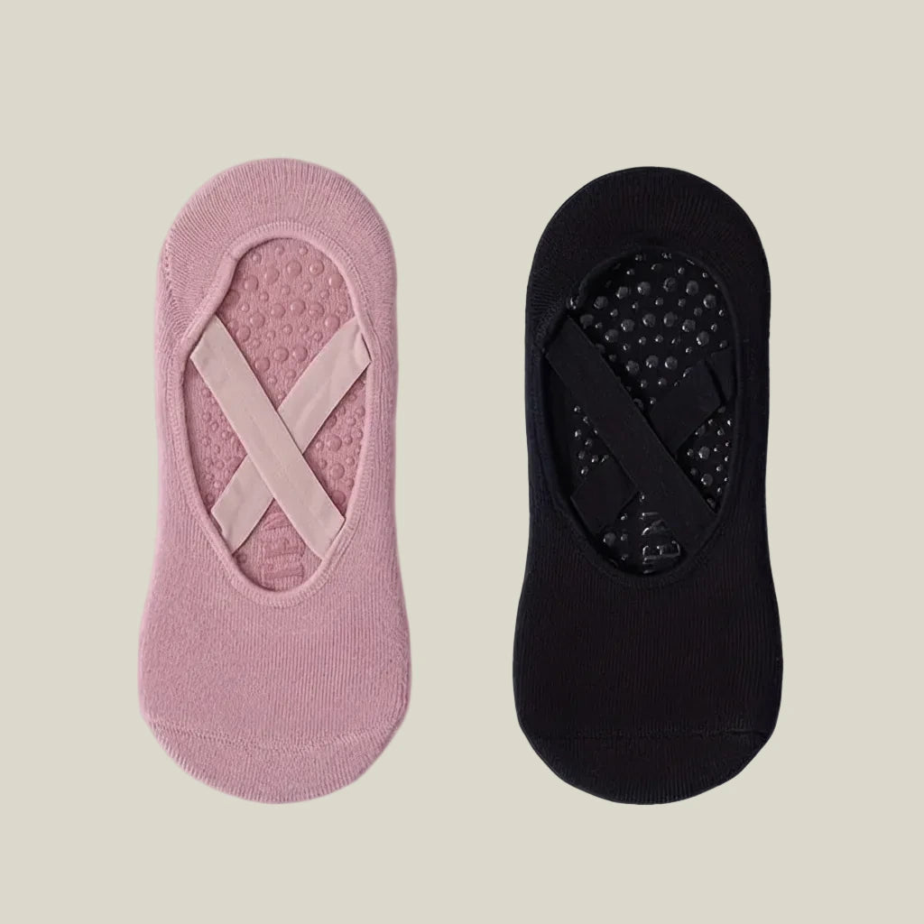 Pilates Grip Socks — Cross Band Style
