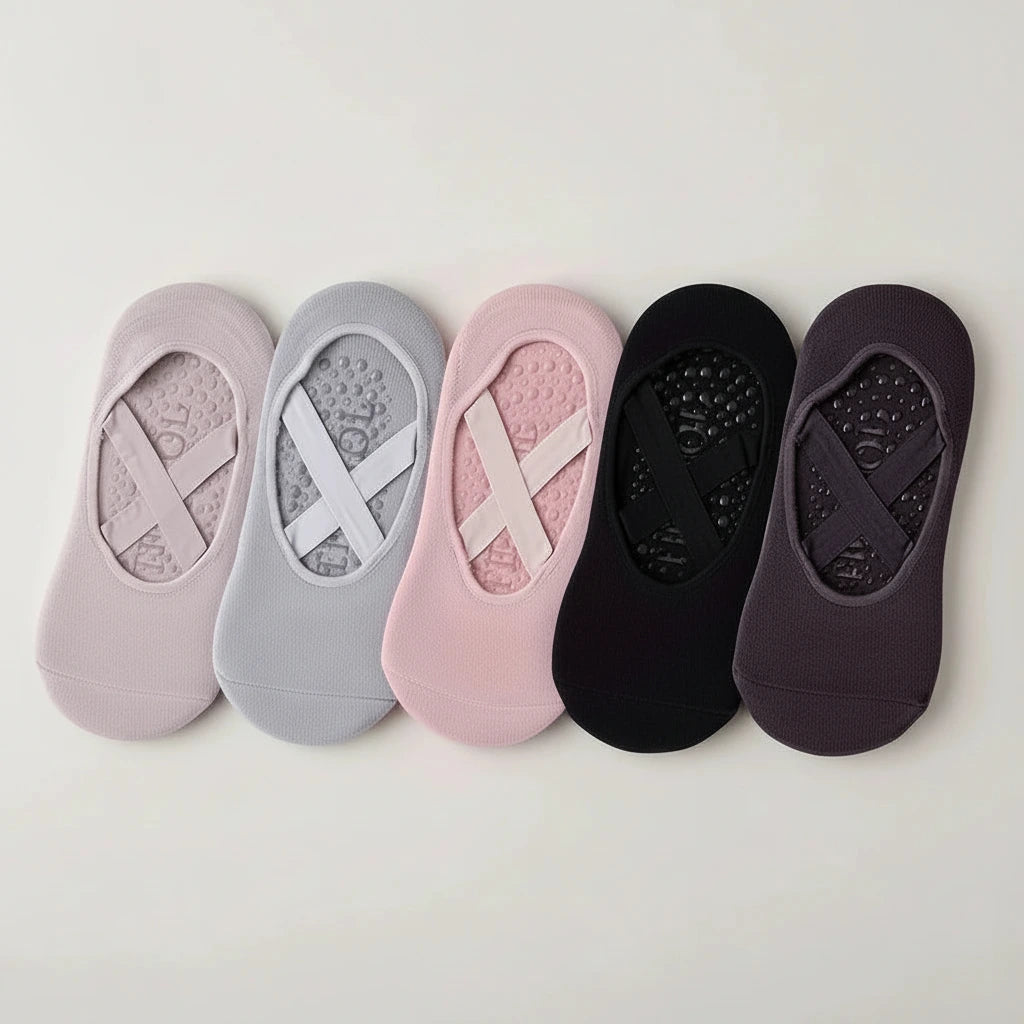 Pilates Grip Socks — Cross Band Style